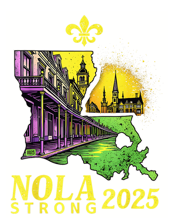 Traveling Lovers We Stand Nola Strong New Orleans Design Long Sleeve Pajama Set