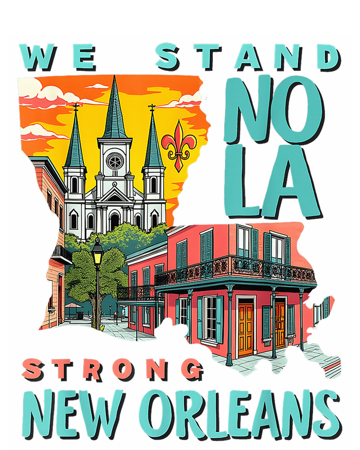 We Stand Nola Strong New Orleans Traveling Lovers Apparel Yupoong Adult 5-Panel Trucker Hat