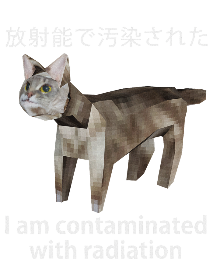 I Am Contaminated With Radiation Japanese Cat Meme T-Shirt