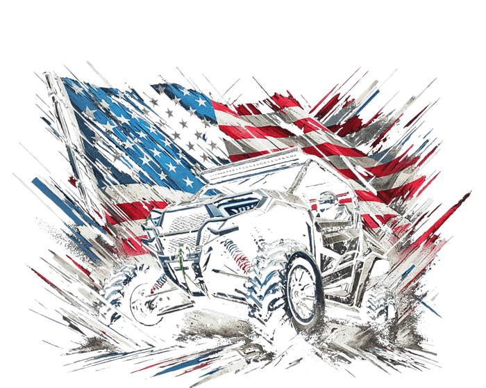 Sxs Utv American Flag Outdoors T-Shirt