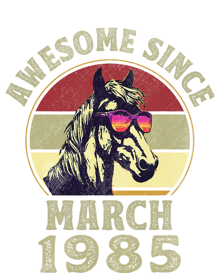 Awesome Since March 1985 37th Birthday Horse Lovers Button