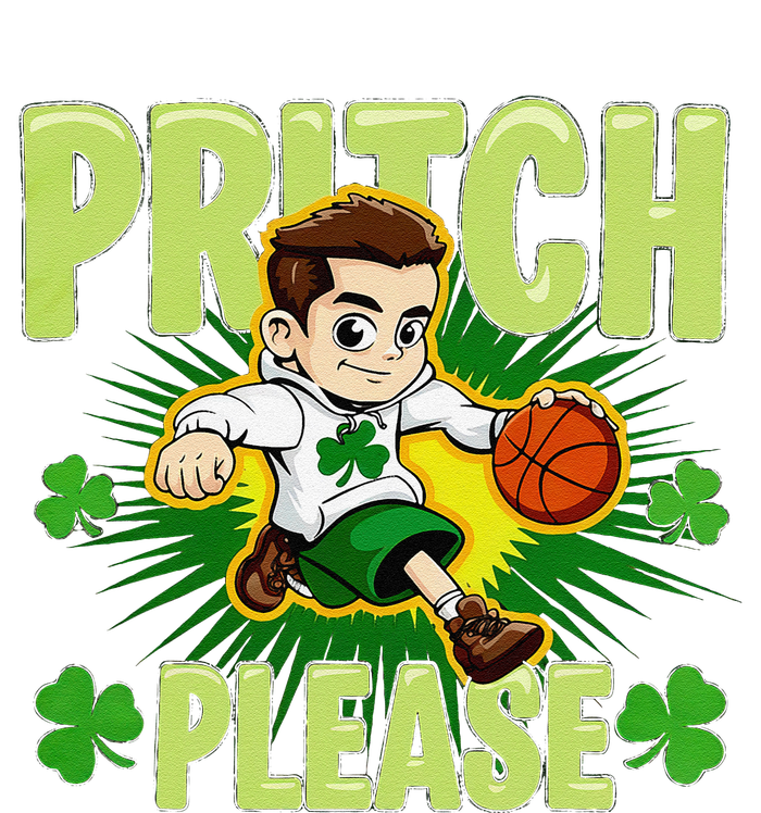 Pritch Please Funny Basketball Cartoon Art St PatrickS Day T-Shirt