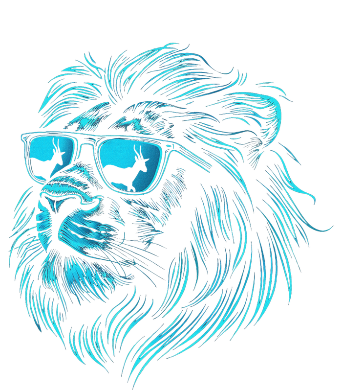 Classic Lion Wearing Glasses Animal Lovers Cute Pet Humor T-Shirt