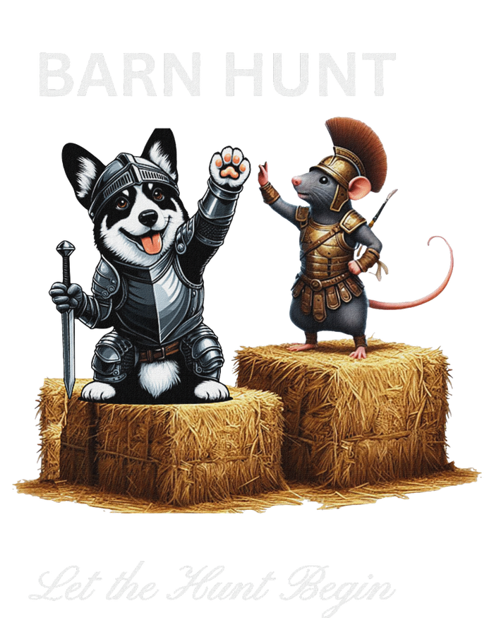 Barn Hunt Lover Warrior Rat And A Black & White Corgi T-Shirt