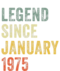 50 Year Old Gifts Legend January 1975 50th Birthday Dad T-Shirt