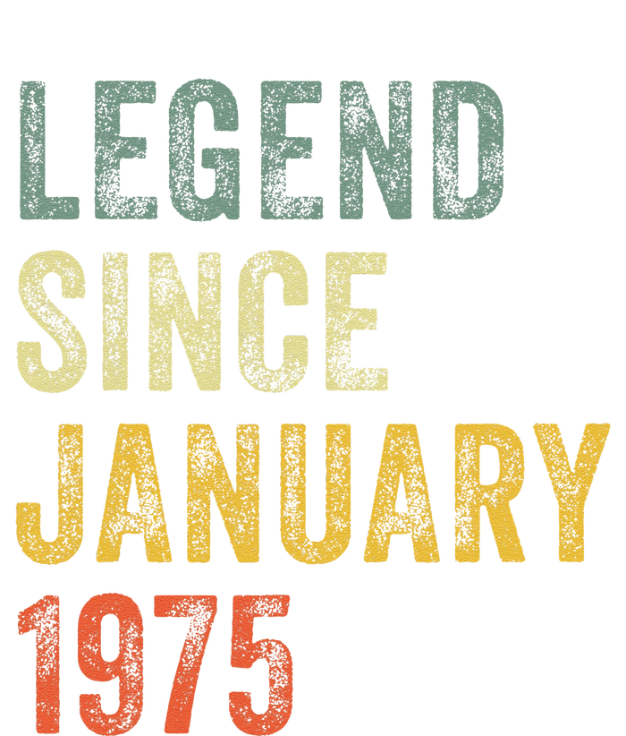 50 Year Old Gifts Legend January 1975 50th Birthday Dad T-Shirt