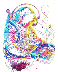 Funky Astronaut Dj In Space Edm Graphic T-Shirt