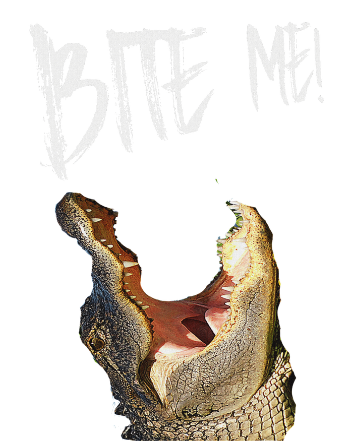 Bite Me! Printed Alligator Vintage Premium T-Shirt