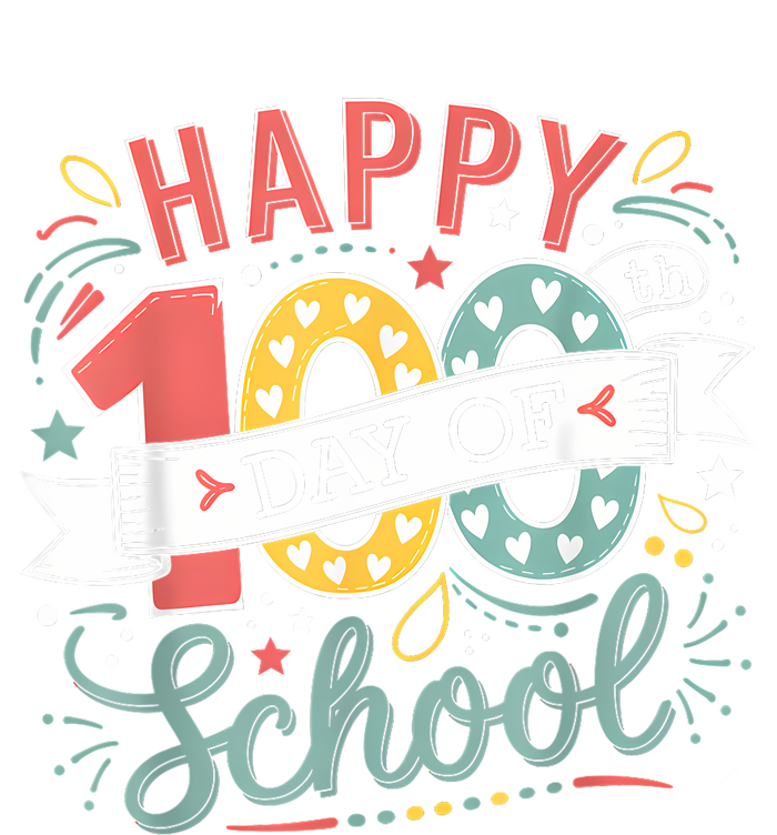 Happy 100th Day Of School 100 Days Of School Teacher Student Women's Knotted Racerback Tank