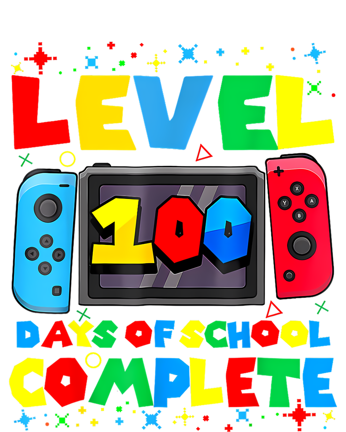 Level 100 Days Of School Complete Gamer Video Games Boy T-Shirt