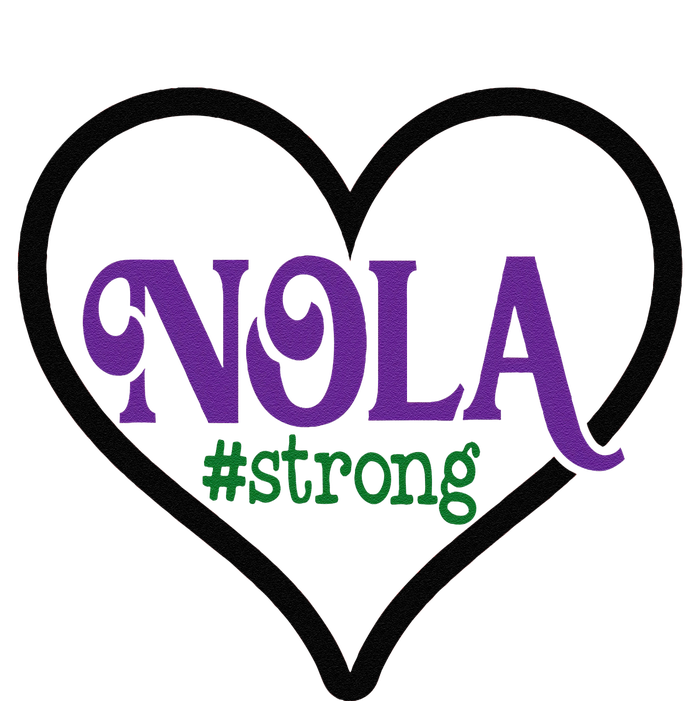 Nola Strong Black Heart Support New Orleans Pray Louisiana T-Shirt