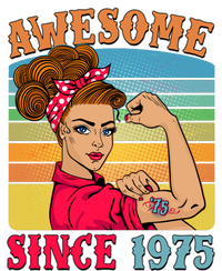 Awesome Since 1975 50th Birthday Messy Bun Rosie The Riveter T-Shirt