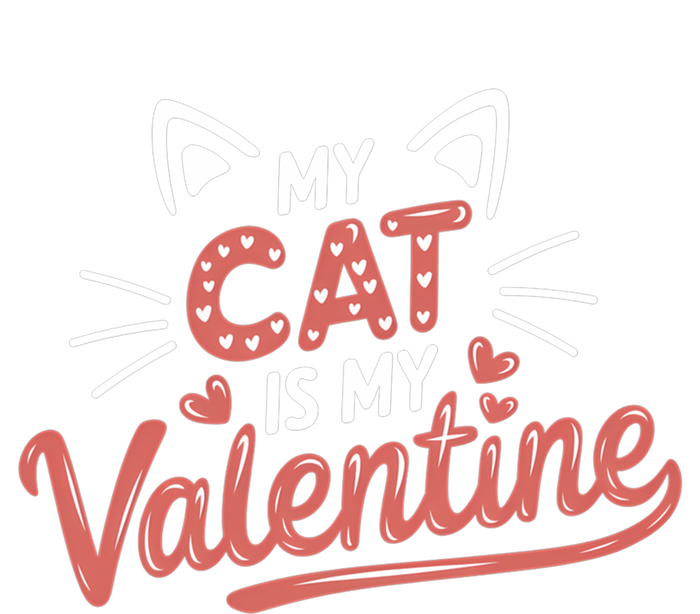 My Cat Is My Valentine Rotic Cat Lover Hearts Valentine’S Gift Pom Pom 12in Knit Beanie