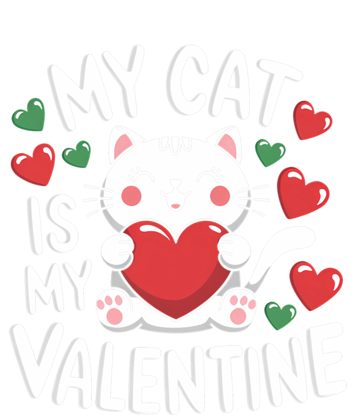 My Cat Is My Valentine Rotic Cat Lover Hearts Valentine’S Meaningful Gift T-Shirt