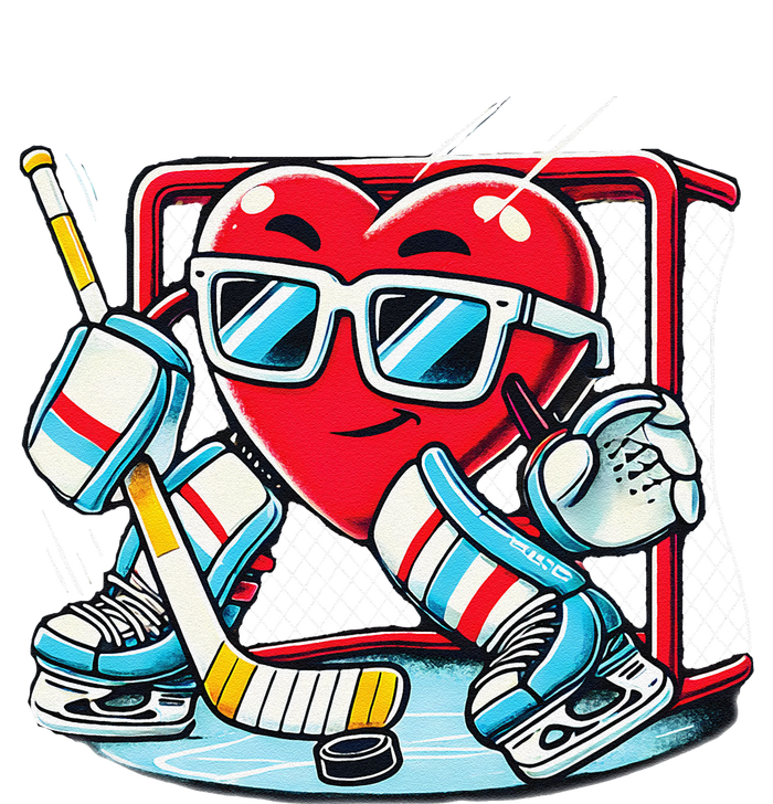 Heart Playing Hockey Goalie ValentineS Day Gift T-Shirt