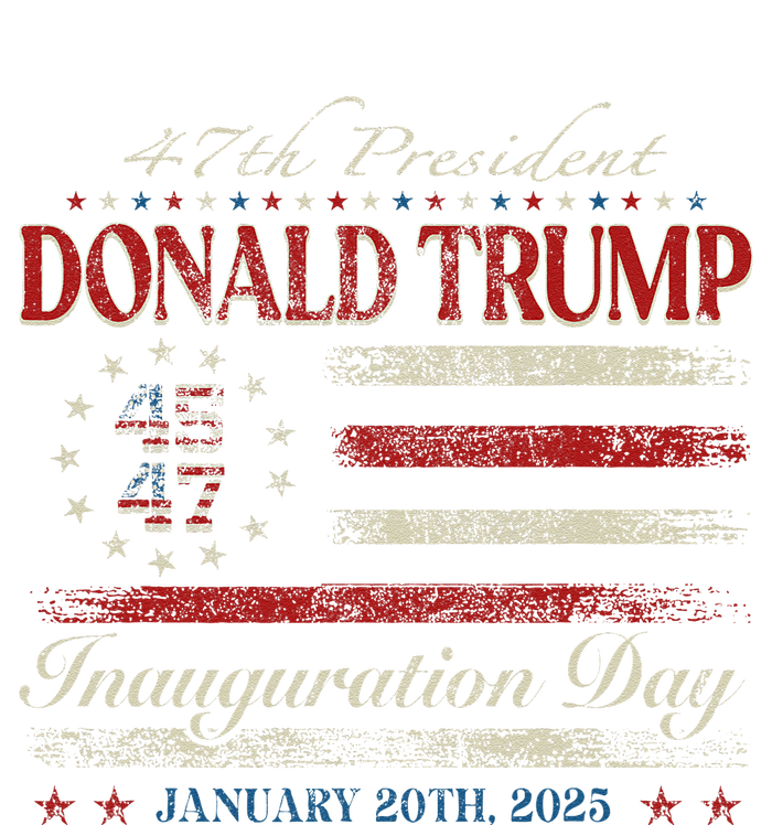 President Donald Trump 45 47 Inauguration Day 2025 Usa Flag T-Shirt