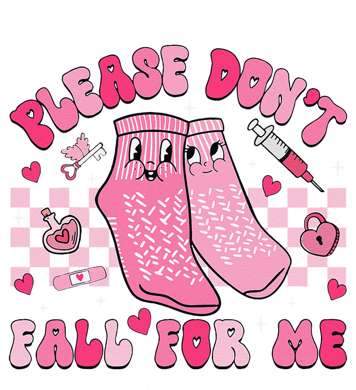 Nurse Valentine Non Slip Socks Please Dont Fall For Me Gift Women's Flannel Pajama Set