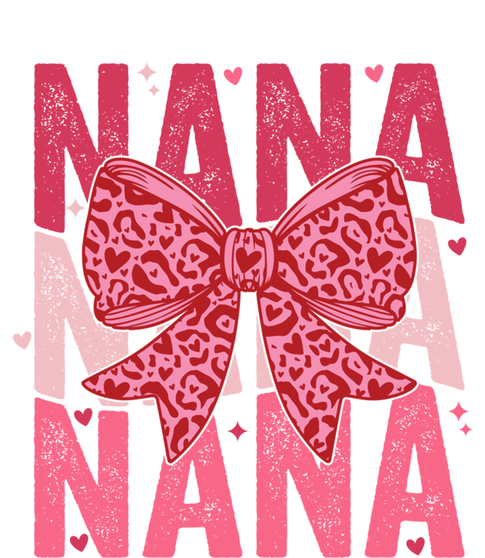 Retro Nana ValentineS Day Heart Coquette Bow Matching Cute Gift T-Shirt