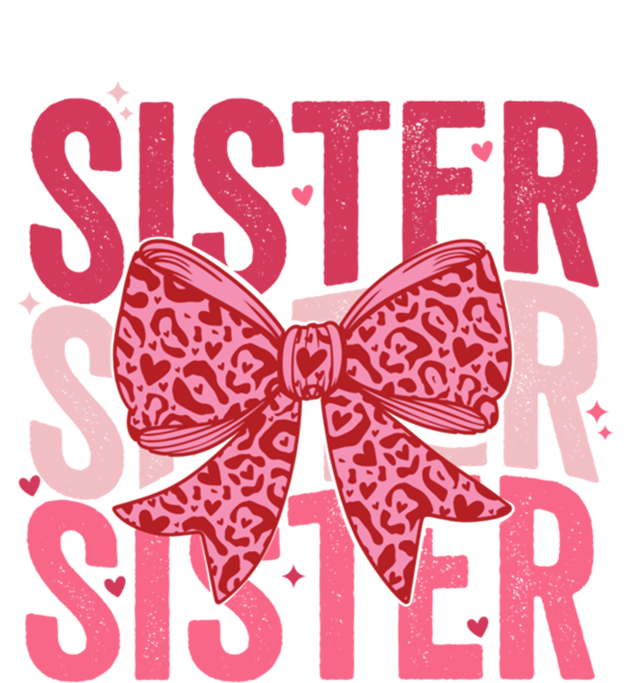 Retro Sister ValentineS Day Heart Coquette Bow Matching Gift T-Shirt