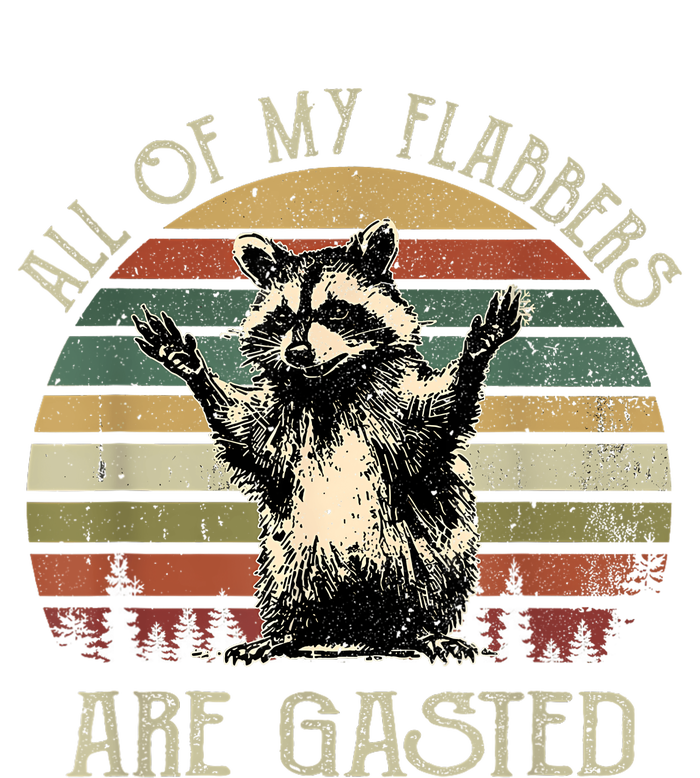 All Of My Flabbers Are Gasted Raccoon Meme Vintage Retro T-Shirt