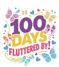 100 Days Fluttered By Butterfly 100th Day Of School Student Womens Funnel Neck Pullover Hood