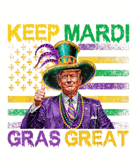 Keep Mardi Gras Great Funny Trump Mardi Gras 2025 Flag Kids Sweatshirt