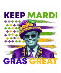 Keep Mardi Gras Great Trump Mardi Gras 2025 Flag Usa Funny Grommeted Golf Towel