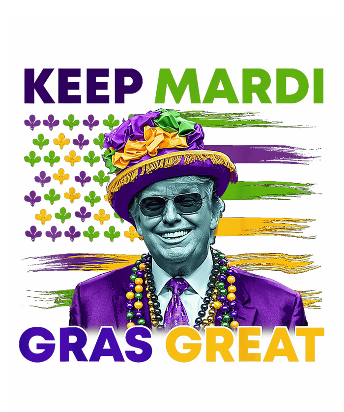 Keep Mardi Gras Great Trump Mardi Gras 2025 Flag Usa Funny Grommeted Golf Towel