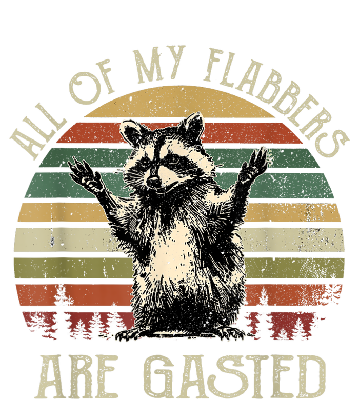 All Of My Flabbers Are Gasted Raccoon Meme Vintage Retro T-Shirt