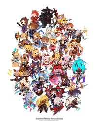 Granblue Fantasy Versus Rising Chibi Characters Kids Long Sleeve Shirt