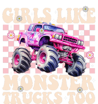 Girls Like Monster Trucks Too Women's Long Sleeve Flannel Pajama Set 