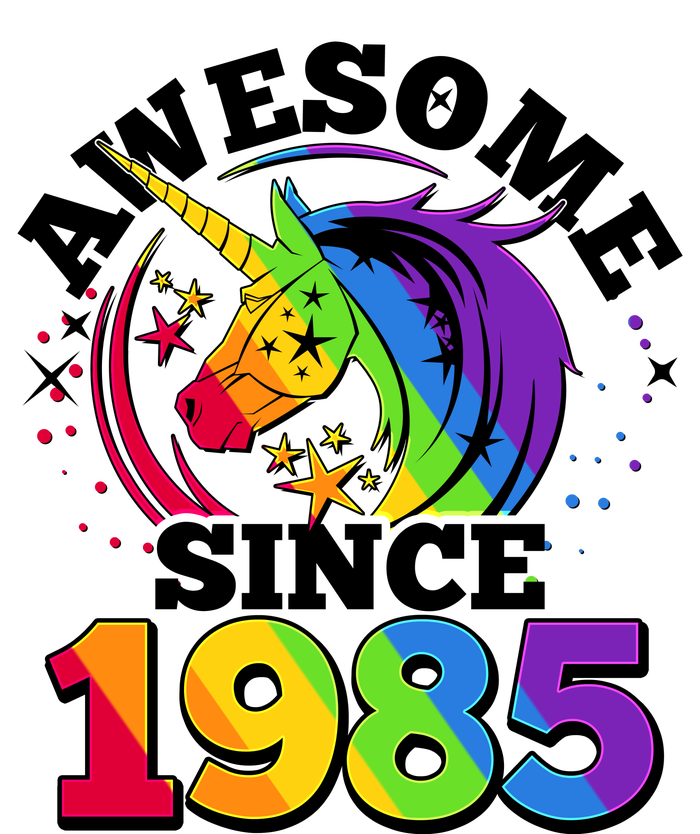 Rainbow Unicorn Awesome Since 1985 40th Birthday Toddler T-Shirt