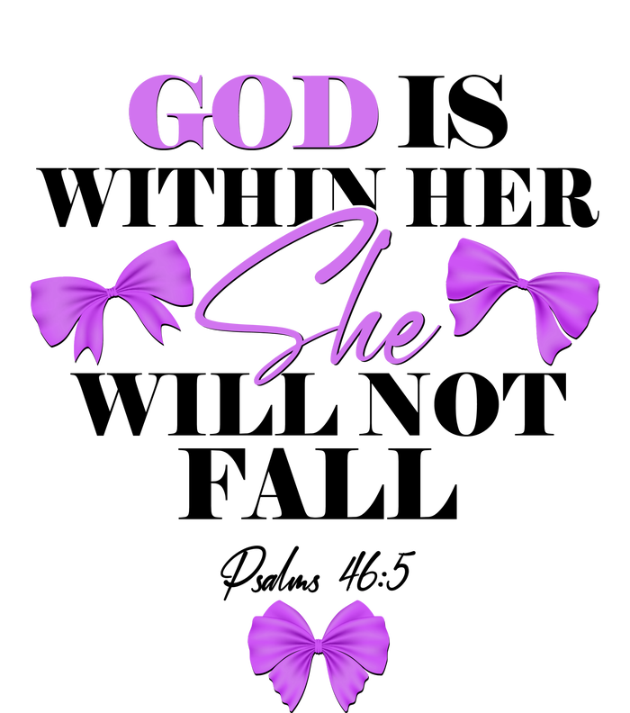 God Is Within Her She Will Not Fall Psalms 46:5 Front Back Mug