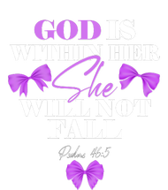 God Is Within Her She Will Not Fall Psalms 46:5 Front Back Youth Performance Sprint T-Shirt
