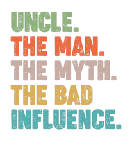 Uncles Club The Man Myth Bad Influence Back And Front Cooling Performance Long Sleeve Crew