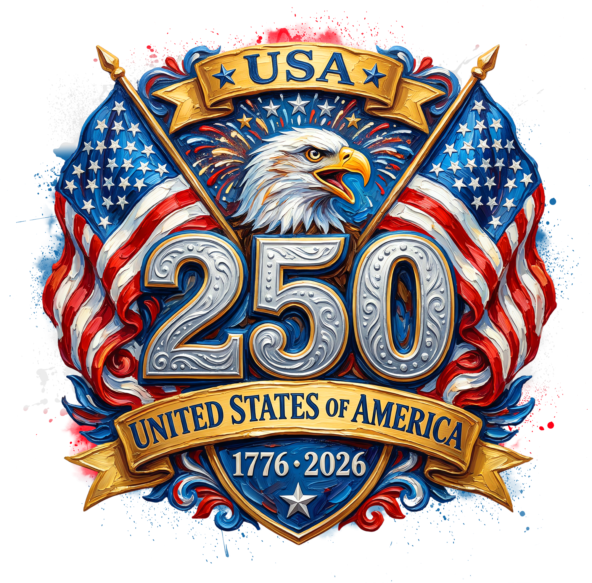 Freedom 250th Anniversary Birthday America USA Eagle Front And Back Women's Tank Top