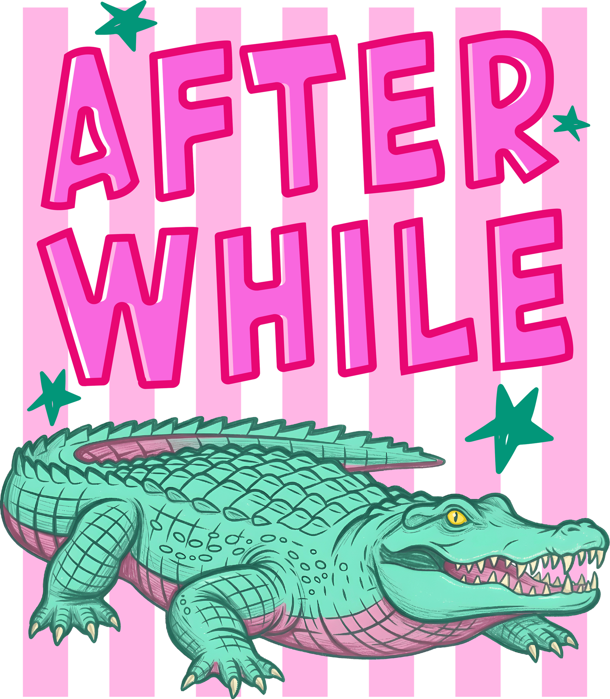 Funny Later Alligator After While Crocodile Front And Back Long Sleeve Shirt