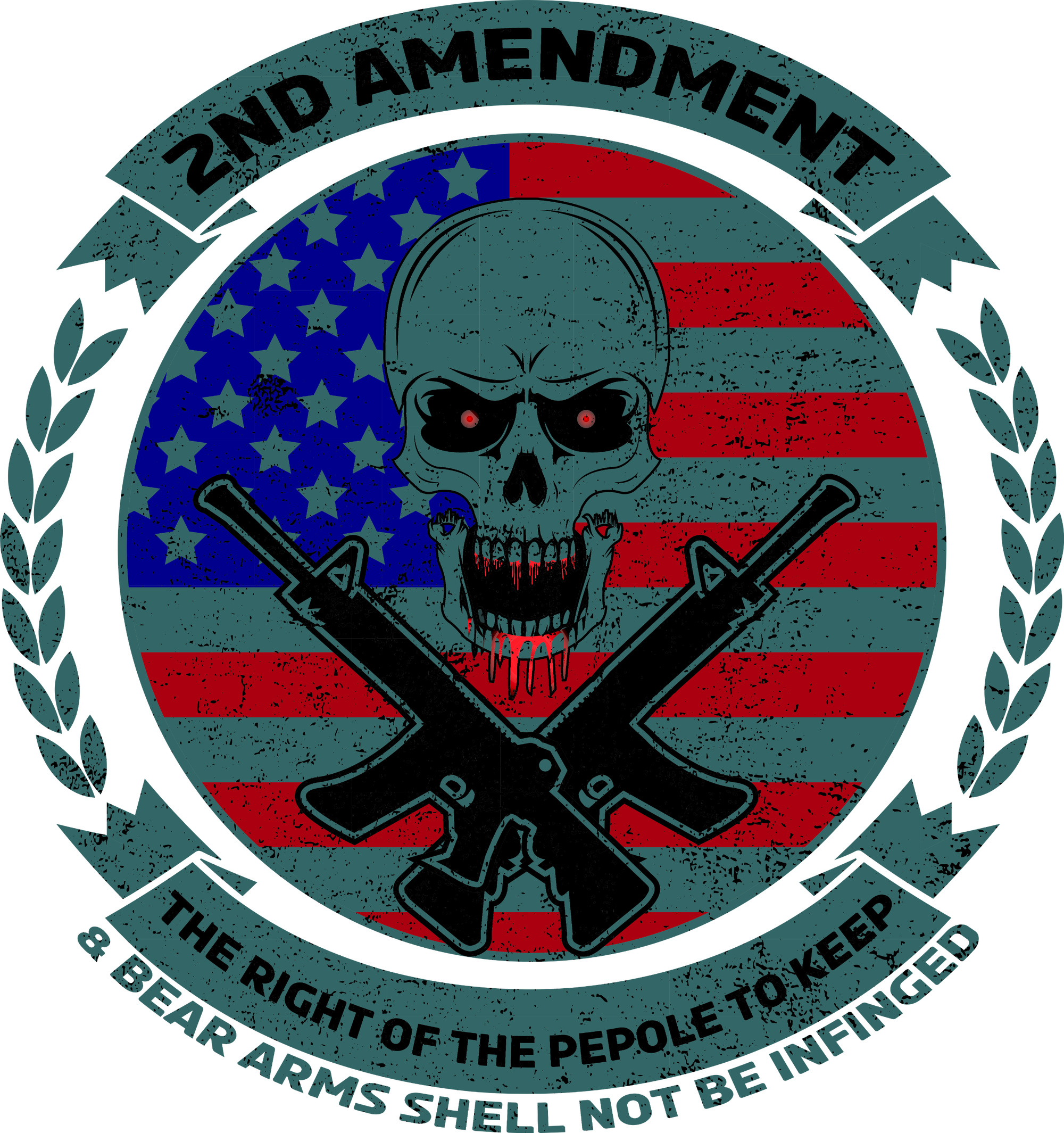 2nd Amendment Front And Back Design Tank Top