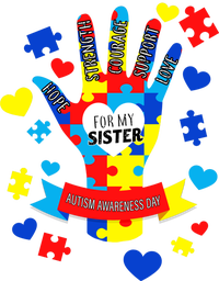 Support Autism Awareness Day For My Sister 16 in Basic Backpack