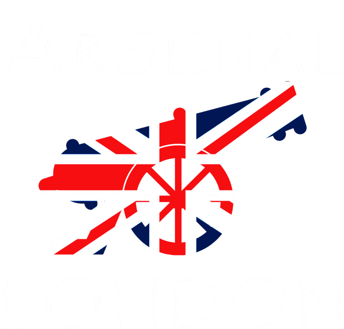 Arsenal London Soccer Jersey Cannon Union Jack  Cropped Pullover Crew