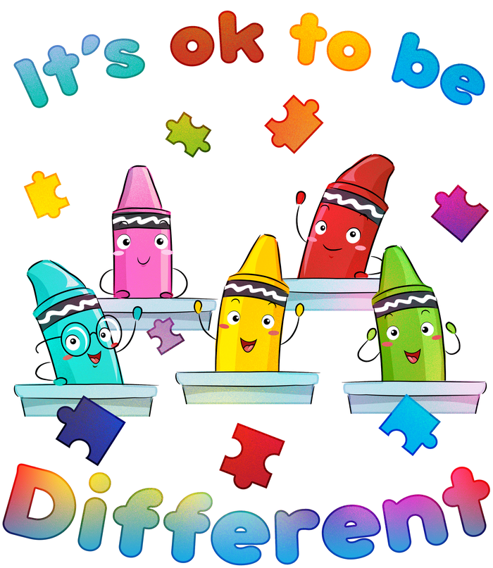 Autism - It's Ok To Be Different Crayons Tank Top