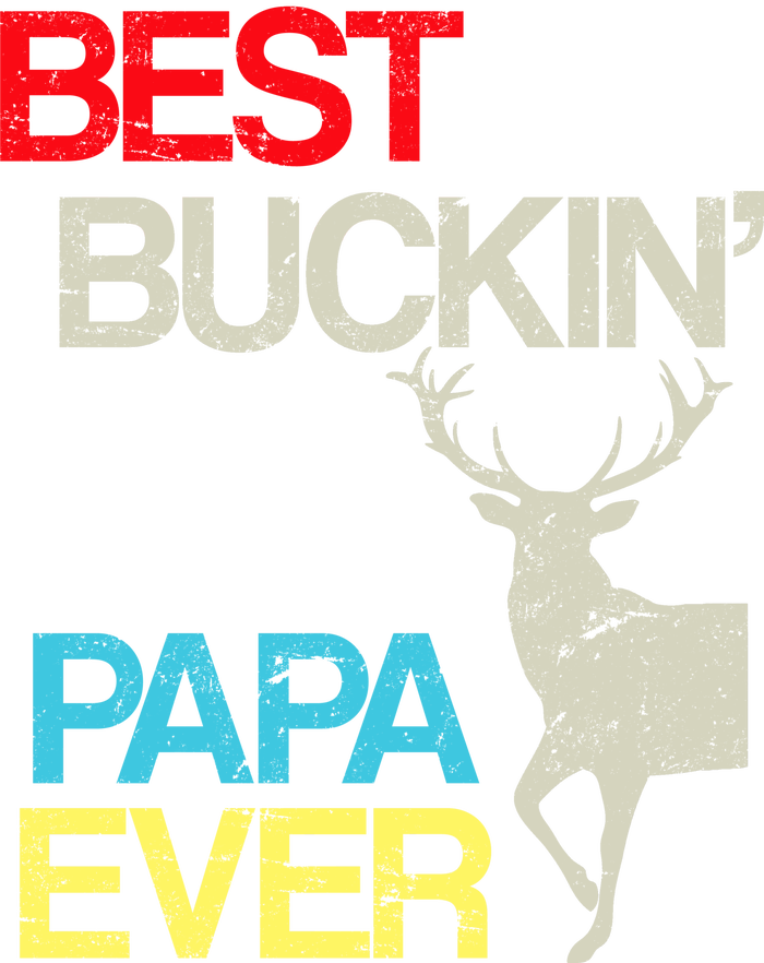 Vintage Best Buckin Papa Hunting Softstyle Adult Sport Polo