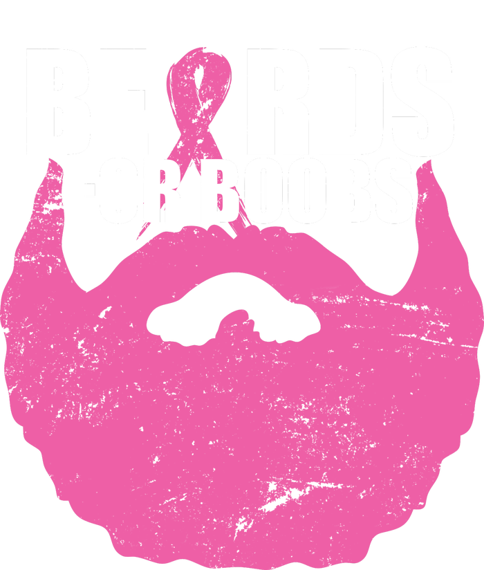 Beards For Boobs Breast Cancer V-Neck T-Shirt