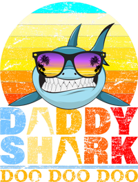 Funny Beach Daddy Shark Doo Flat Bill Trucker Hat