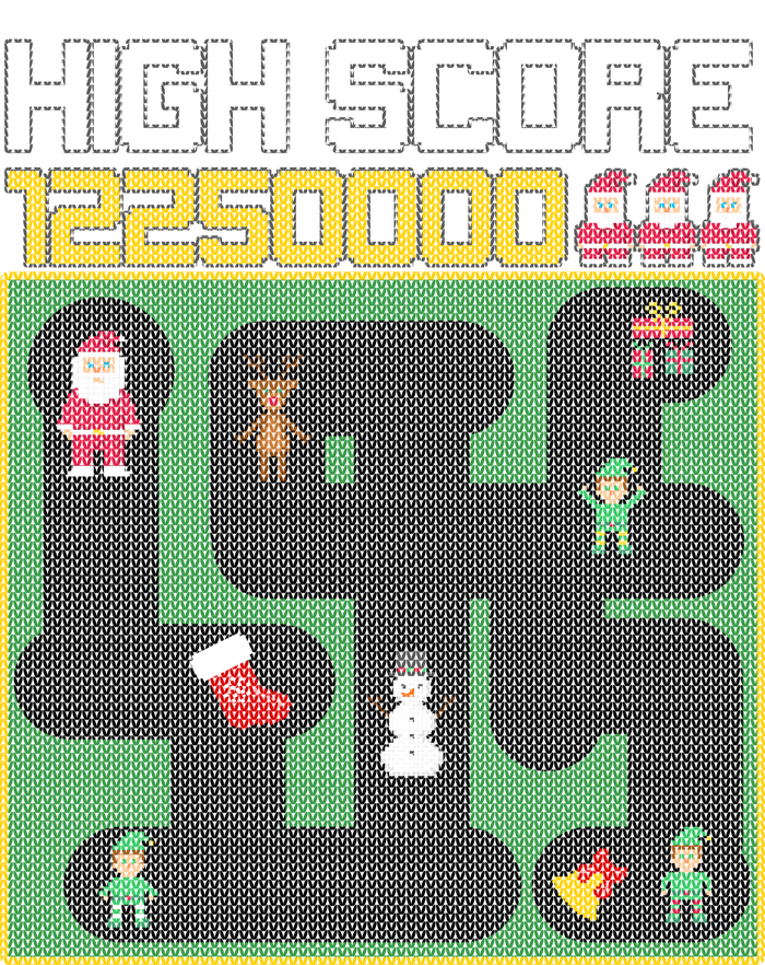 High Score 8-Bit Santa Game Ugly Christmas Sweatshirt