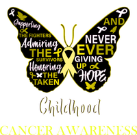 Childhood Cancer butterfly  Tie-Dye T-Shirt