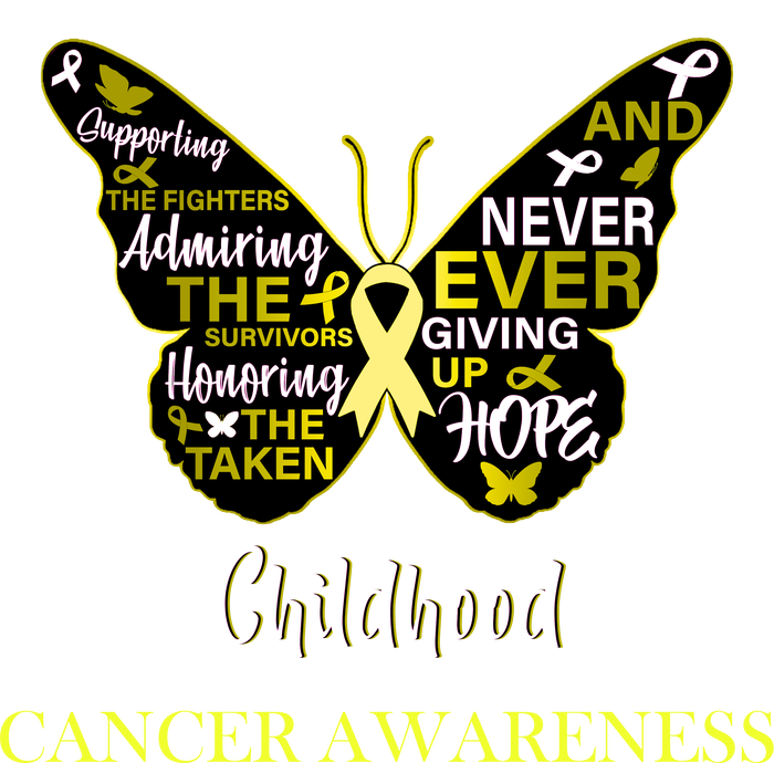 Childhood Cancer butterfly  Tie-Dye T-Shirt