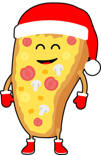 Cute Christmas Pizza Guy T-Shirt