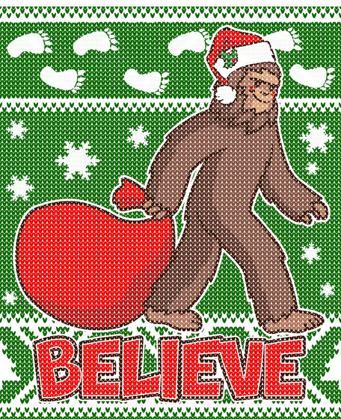 Believe In Santa Bigfoot Ugly Christmas Sweatshirt