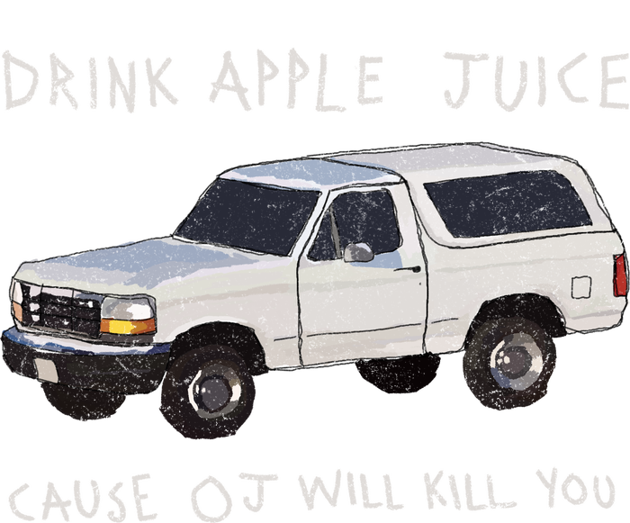 Drink Apple Juice Cause OJ Will Kill You Mesh Reversible Basketball Jersey Tank